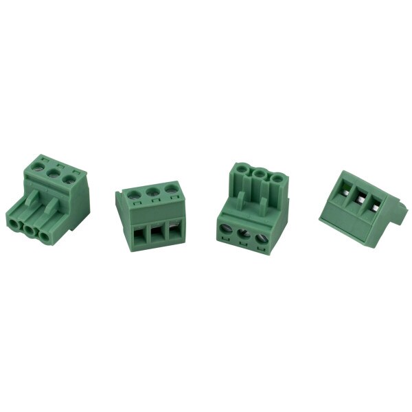 Main product image for Phoenix Type Connector 3-Pole 5mm Pitch 4-Pack 091-371